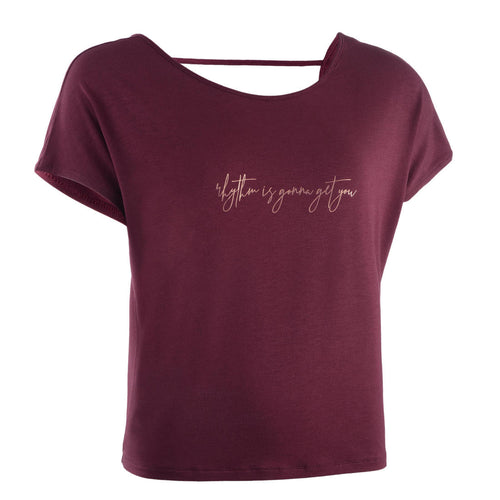 





T-shirt danse moderne bordeaux fluide femme