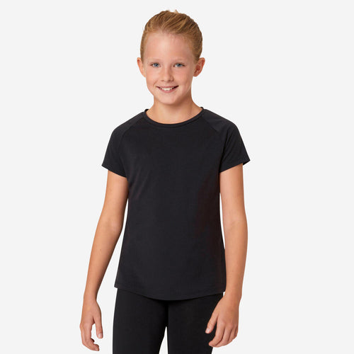 





T-shirt multisport respirant fille, Noir