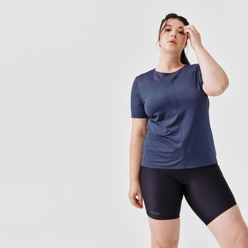 





T-shirt respirant running femme - Dry+ Breath bleu foncé