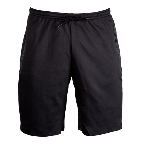 





Short de football avec poches zippées adulte VIRALTO ZIP noir et carbone