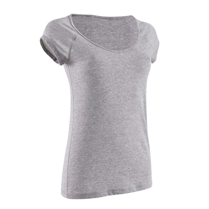 





T-Shirt 500 slim Pilates Gym douce femme gris chiné, photo 1 of 6