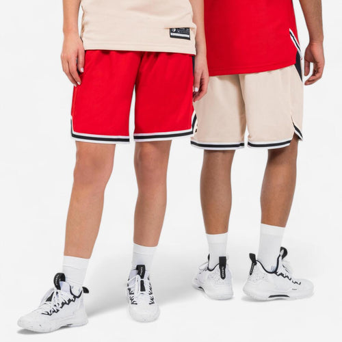 





Short de Basketball reversible Adulte - SH500 rouge beige